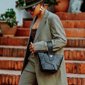 NWT - K. Carroll 11" Black Contemporary RFID Croc Bag with Crossbody Strap.